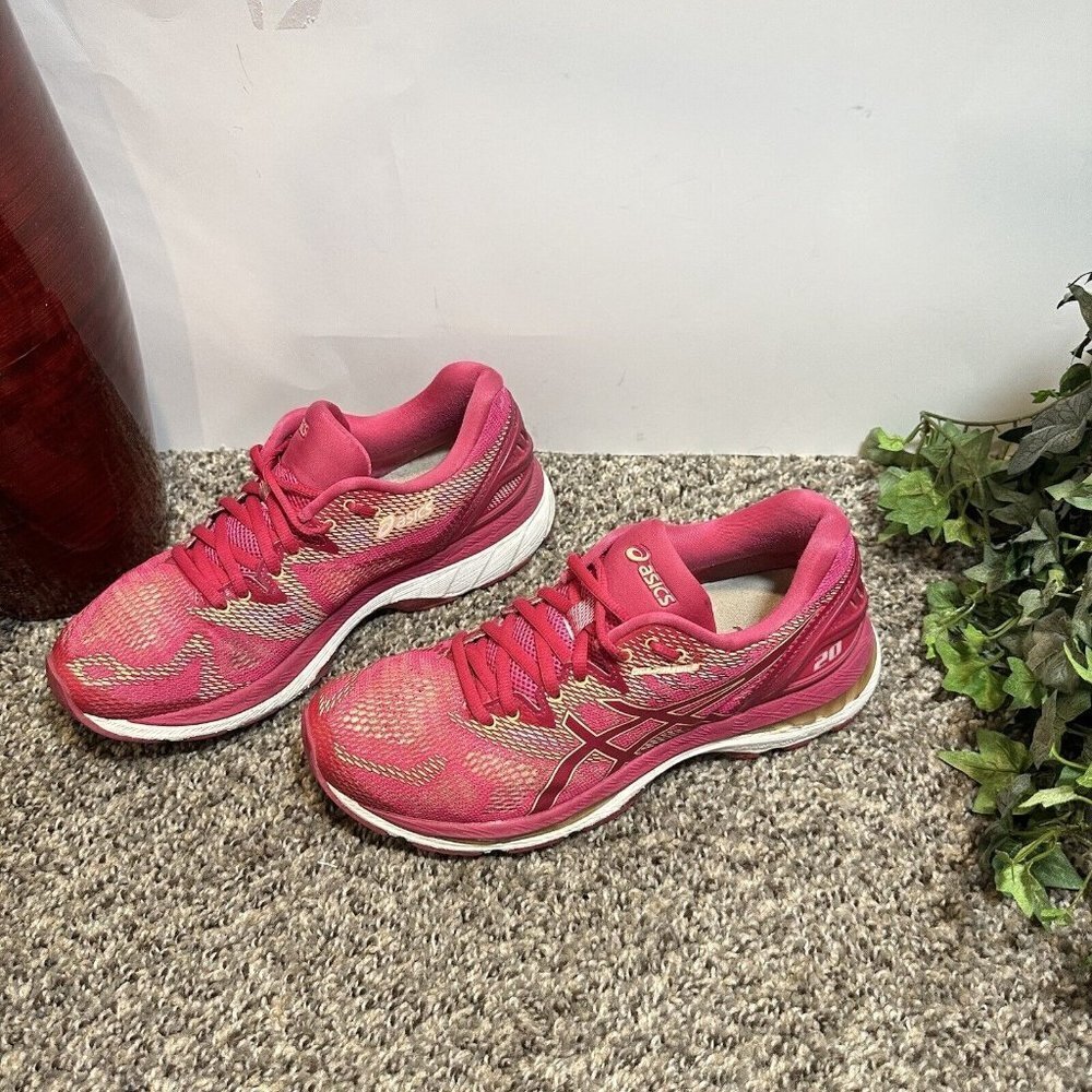ASICS Gel-Nimbus 20 Womens Size 8.5 Athletic Running Shoes Pink T850N